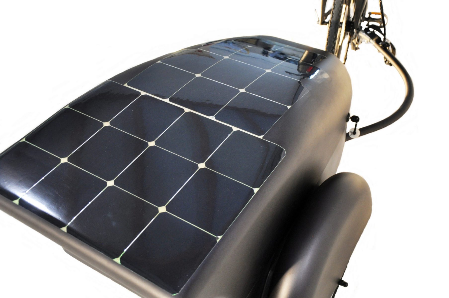 Carbon E-bicycle trailer with solar "V1ES"